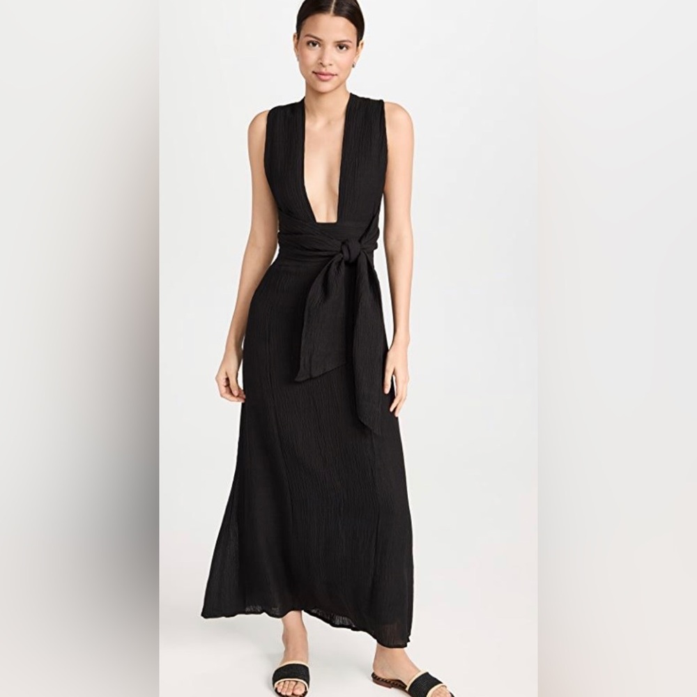 Faithfull the brand Tropiques maxi dress- multi way tie-size small- nwt!